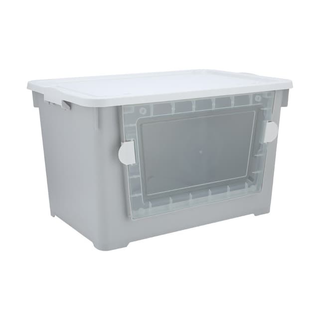 กล่องอเนกประสงค์ฝาหน้า รุ่นวินนี่ ขนาด 70 ลิตร - สีเทาอ่อน