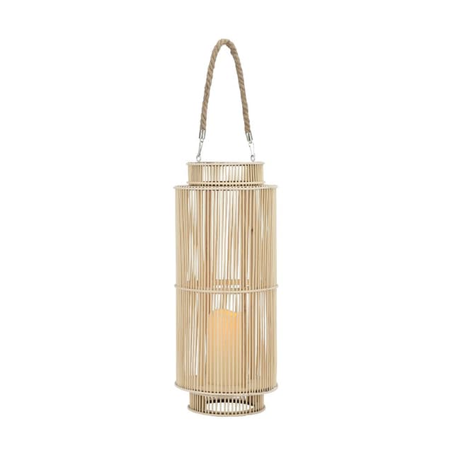 ตะเกียงพร้อมไฟแอลอีดี รุ่นบาบิ ขนาด 20.5 x 20.5 x 48 ซม. - สีธรรมชาติ