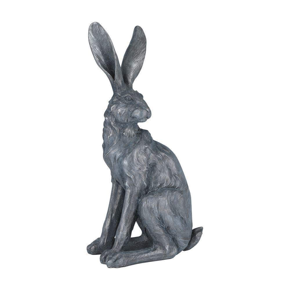 รูปปั้นกระต่ายป่านั่ง รุ่นแฮร์ - สีเทา