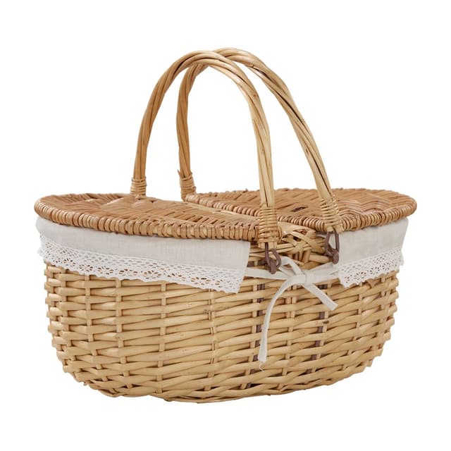 ตะกร้ามีหูหิ้ว รุ่นทสึมะ ขนาด 39 x 29 x 18 ซม. - สีธรรมชาติ