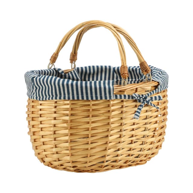 ตะกร้ามีหูหิ้ว รุ่นทสึมะ ขนาด 33 x 24.5 x 20 ซม. - สีธรรมชาติ