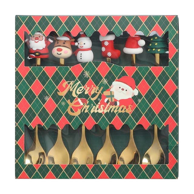 ชุดช้อนพร้อมจุก รุ่นเกล่า (6 ชิ้น/ชุด) - คละสี