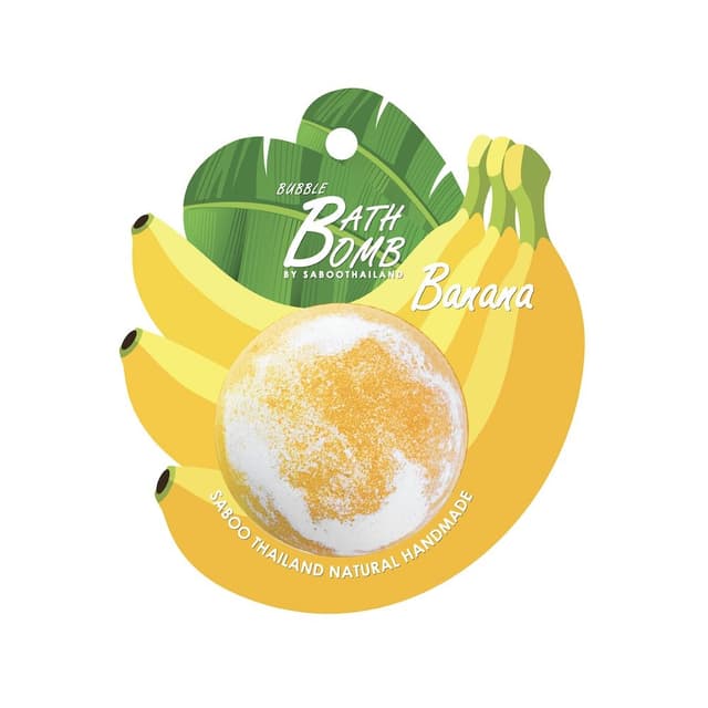 บาธบอมบ์ SABOOTHAILAND รุ่นบับเบิ้ล บาธ กลิ่นกล้วย ขนาด 150 กรัม - สีเหลือง/ขาว