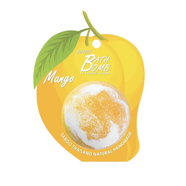 บาธบอมบ์ SABOOTHAILAND รุ่นบับเบิ้ล บาธ กลิ่นมะม่วง ขนาด 150 กรัม - สีเหลือง/ขาว