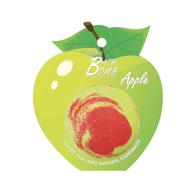 บาธบอมบ์ SABOOTHAILAND รุ่นบับเบิ้ล บาธ กลิ่นแอปเปิ้ล ขนาด 150 กรัม - สีแดง/เขียวเข้ม