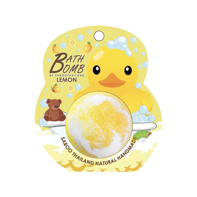 บาธบอมบ์ SABOOTHAILAND รุ่นบับเบิ้ล บาธ กลิ่นเลม่อน ขนาด 150 กรัม  - สีเหลือง/ขาว