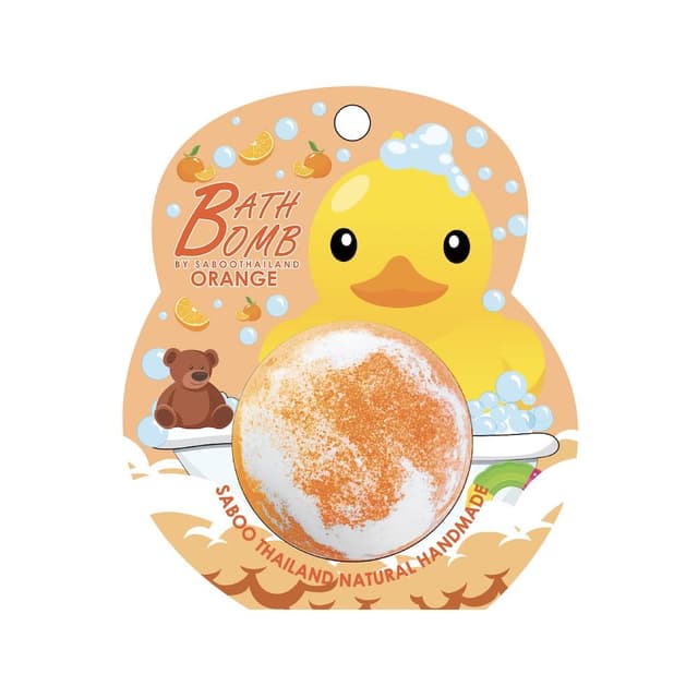 บาธบอมบ์ SABOOTHAILAND รุ่นบับเบิ้ล บาธ กลิ่นส้ม  ขนาด 150 กรัม - สีส้ม/ขาว