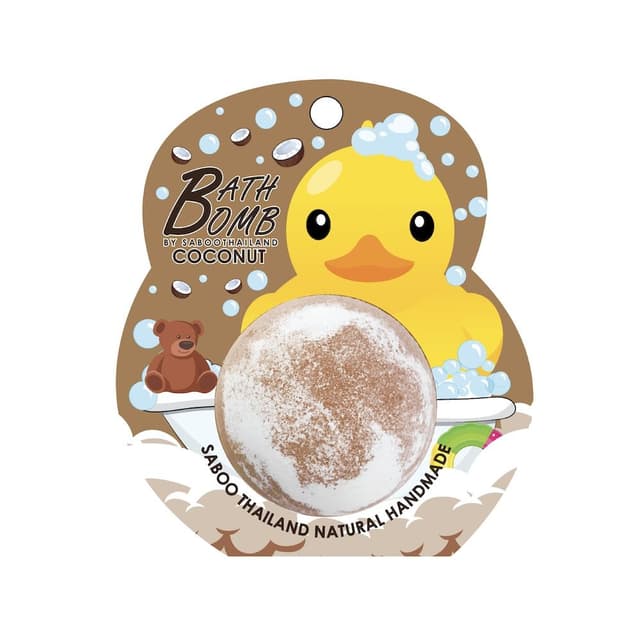 บาธบอมบ์ SABOOTHAILAND รุ่นบับเบิ้ล บาธ กลิ่นมะพร้าว ขนาด 150 กรัม -  สีน้ำตาล/ขาว