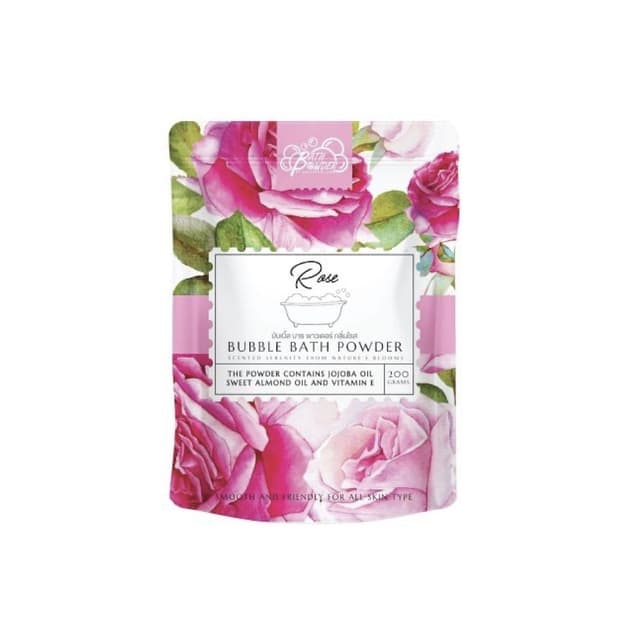 บาธพาวเดอร์ SABOOTHAILAND รุ่นบับเบิ้ล บาธ กลิ่นกุหลาบ ขนาด 200 กรัม - สีแดง