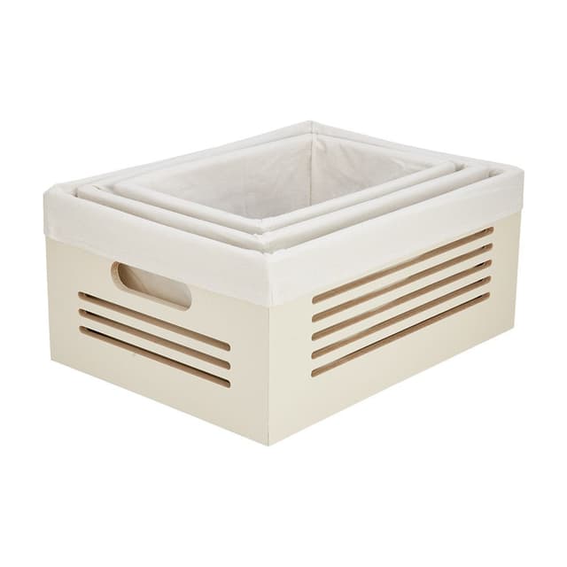 กล่องอเนกประสงค์ รุ่นแองเจลา (3 ชิ้น/ชุด) - สีขาว