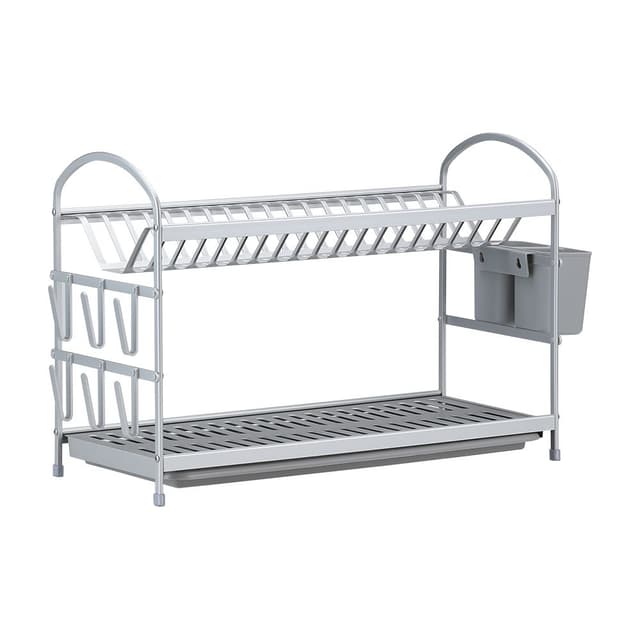 ที่คว่ำจาน 2 ชั้น รุ่นเลนโก้ - สีเงิน