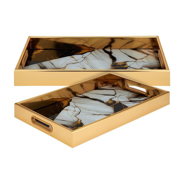 ถาดวางของอเนกประสงค์ รุ่นลักซ์โซ่ (2 ชิ้น/ชุด) - คละสี