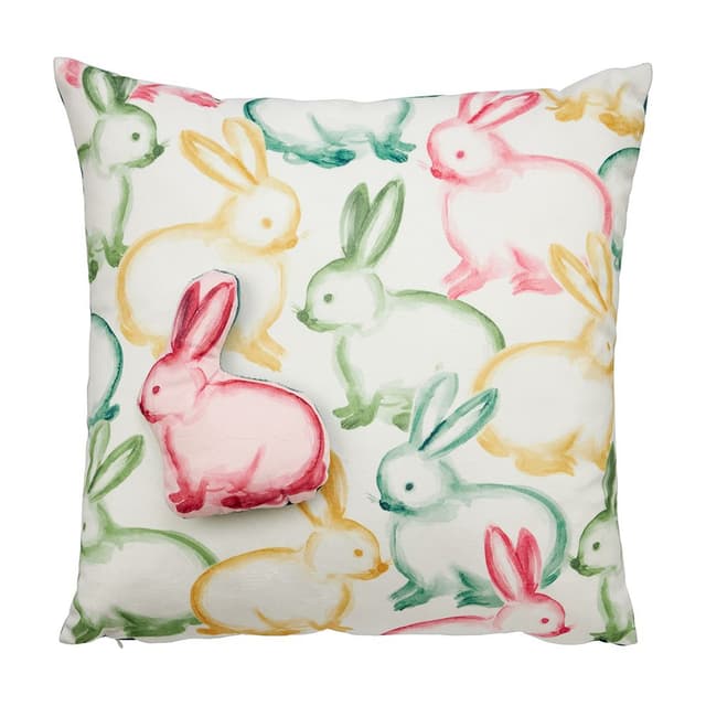 หมอนอิง รุ่นฟันนี่ บันนี่-คัลเลอร์ฟูล ขนาด 45 x 45 ซม. - คละสี