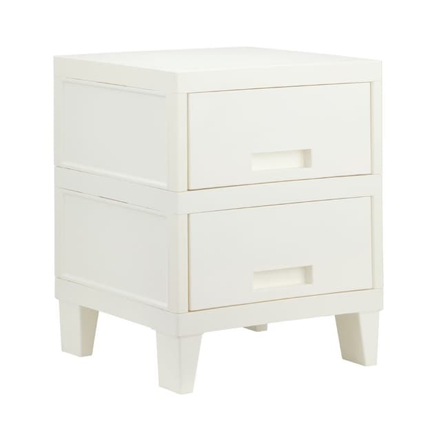 ตู้ลิ้นชัก 2 ชั้น รุ่นเคน - สีขาว