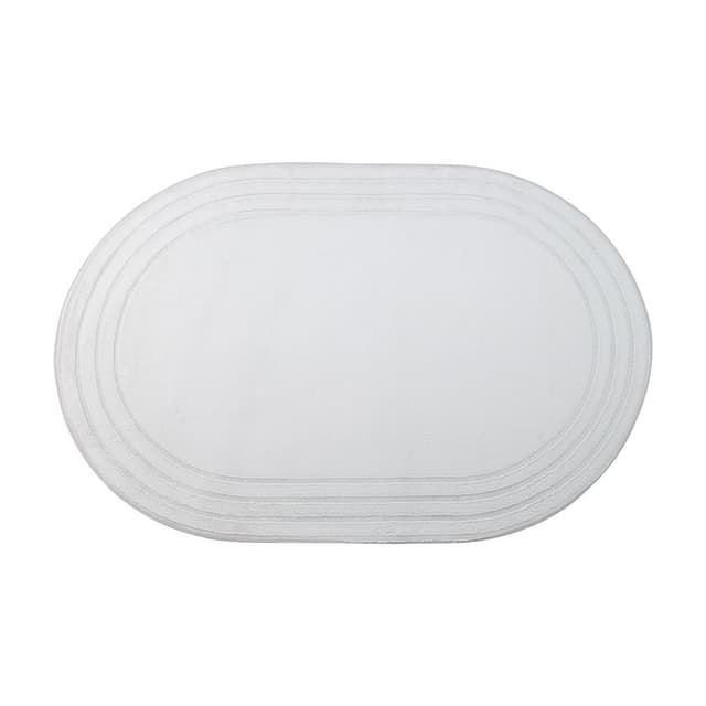 พรมปูพื้น รุ่นแรบบี้-เลเยอร์-โอวอล ขนาด 120 x 180 ซม. - สีขาวงาช้าง