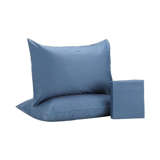 ชุดผ้าปูที่นอน รุ่นวินซ์ ขนาด 6 ฟุต (3 ชิ้น/ชุด) - สีฟ้าเข้ม