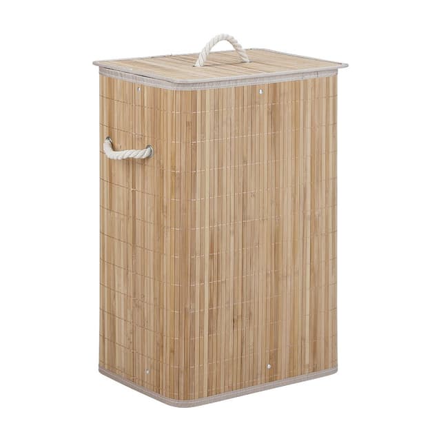 ตะกร้าใส่ผ้าพร้อมฝาปิด รุ่นทากะ - สีธรรมชาติ