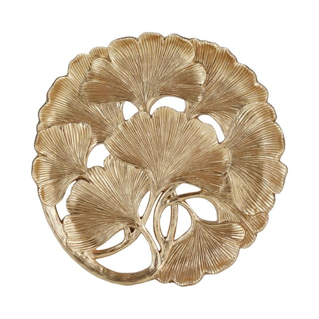 ถาดตกแต่งทรงใบกิงโกะ รุ่นกิงแกรนด์ - สีทอง