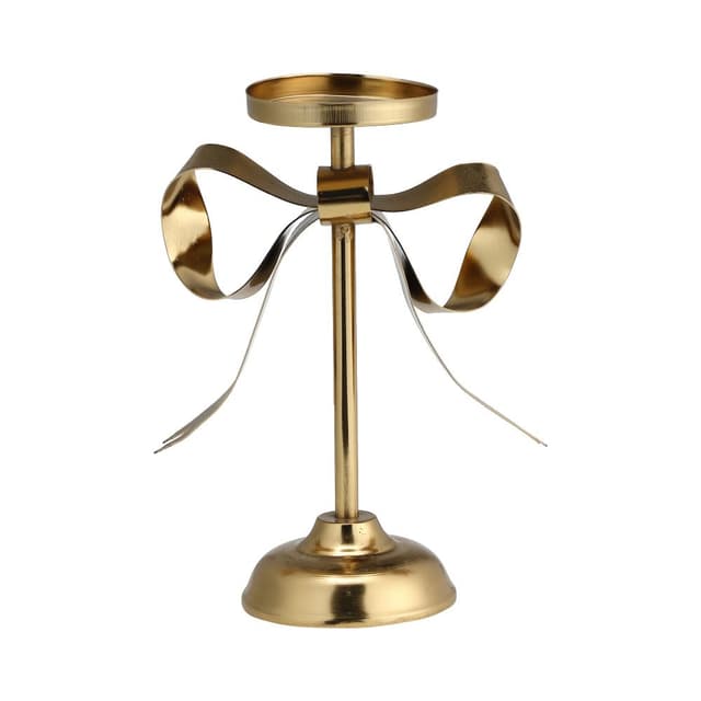 เชิงเทียน รุ่นโบว์เบ็กก้า สูง 22 ซม. - สีทอง