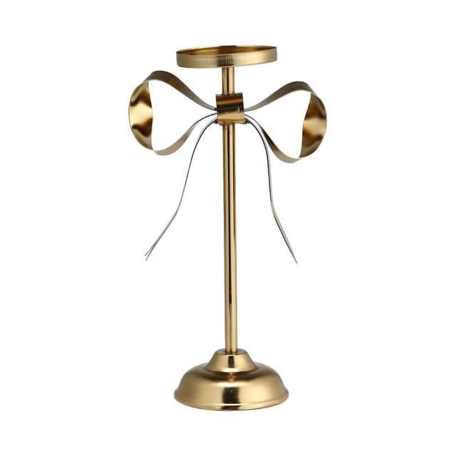 เชิงเทียน รุ่นโบว์เบ็กก้า สูง 28 ซม. - สีทอง