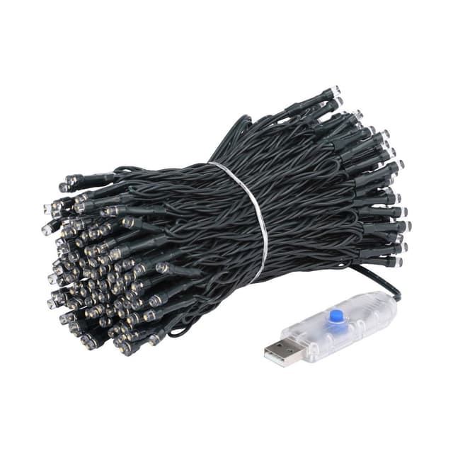 ชุดไฟเส้น LED 200 ดวง รุ่นวิบวิน ขนาด 19.9 ม. - สีเขียวเข้ม/ใสโปร่ง