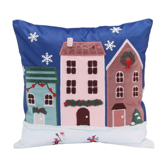 หมอนอิง รุ่นคริสต์มาส ทาวน์ ขนาด 45 x 45 ซม. - คละสี