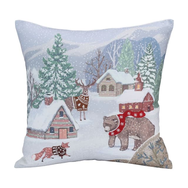 หมอนอิง รุ่นสโนวี่ วูดแลนด์ ขนาด 45 x 45 ซม. - คละสี