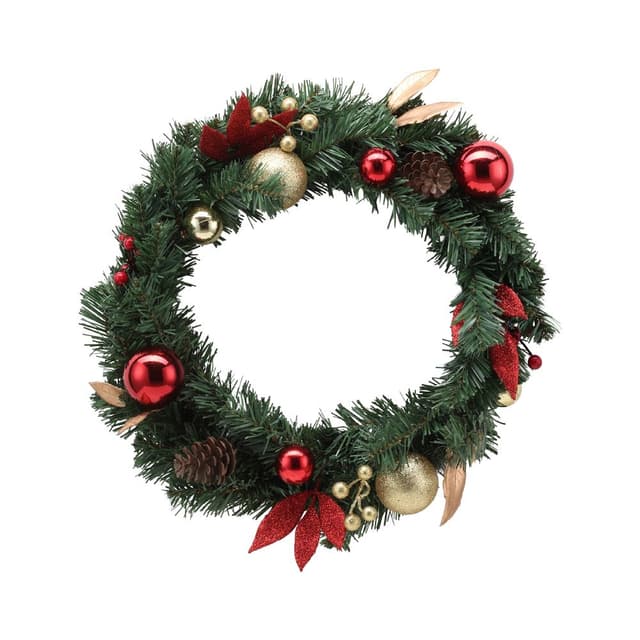 รีทประดับ รุ่นจิงเกิลโล่ ขนาด 50 ซม. - สีแดง/ทอง