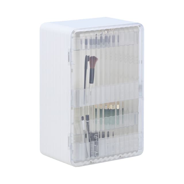 กล่องเก็บเครื่องสำอาง รุ่นเวนดี้ - สีขาว/ใสโปร่ง