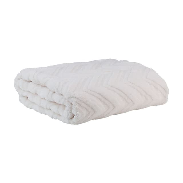 ผ้าห่มขนกำมะหยี่ รุ่นเกรส ขนาด 127 x 152 ซม. - สีขาว