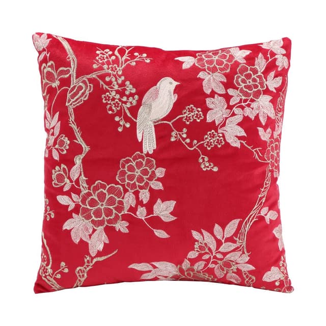 หมอนอิง รุ่นเบิร์ด ออฟ ฟอร์จูน ขนาด 45 x 45 ซม. - สีทอง/แดง