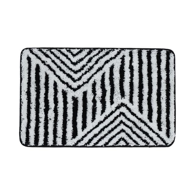 พรมเช็ดเท้า รุ่นรชิดา ขนาด 50 x 80 ซม. - สีขาว/ดำ