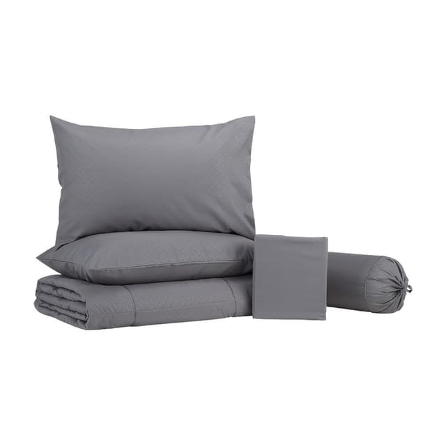 ชุดผ้าปูที่นอน รุ่นปีเตอร์ ขนาด 6 ฟุต (6 ชิ้น/ชุด) - สีน้ำตาล