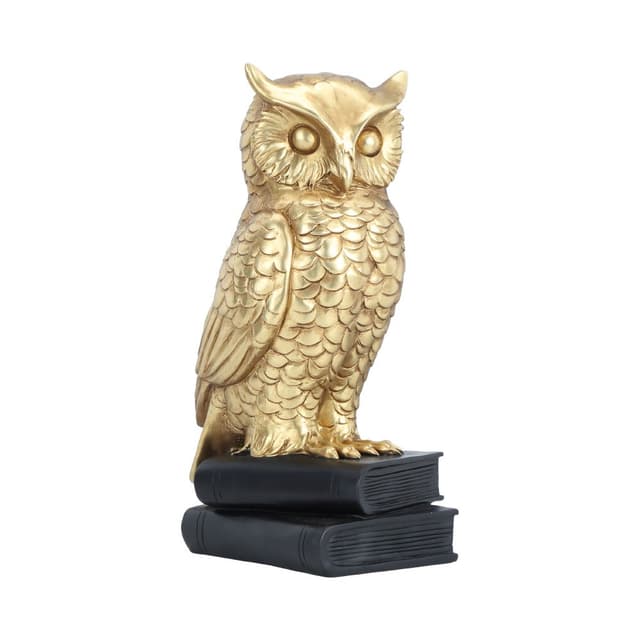 รูปปั้นนกฮูก รุ่นแฮรี่พอตเตอร์ ขนาด 13.5 นิ้ว - สีทอง/ดำ