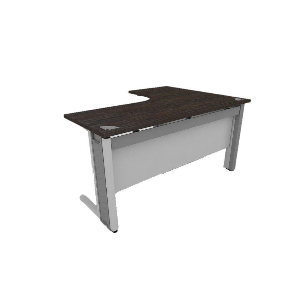 โต๊ะ+โต๊ะข้าง ด้านช้าย รุ่นโมทีฟ โปร ขนาด 160 x 120 ซม. -  แบล็ค วอลนัท