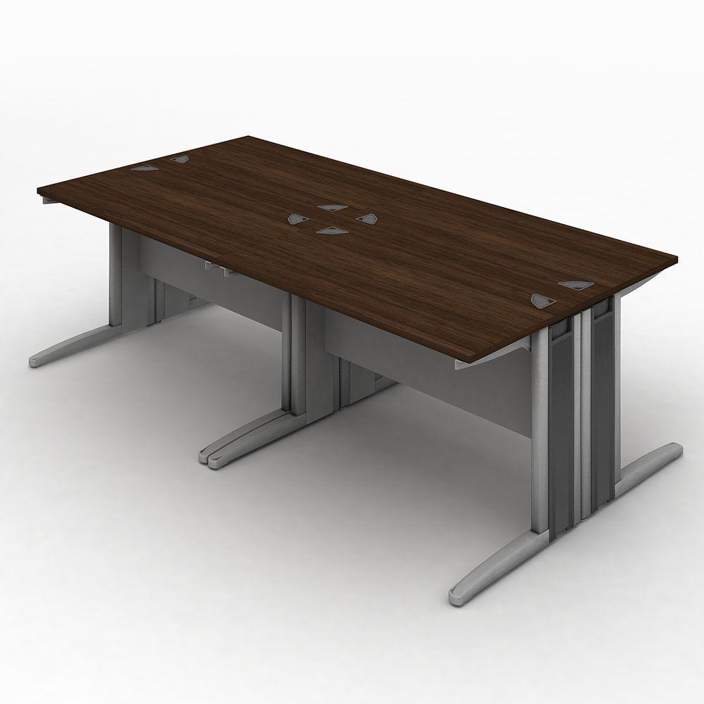 โต๊ะทำงาน รุ่นโมทีฟ โปร 4 ที่นั่ง ขนาด 240 x 120 ซม. - สีแบล็ค วอลนัท