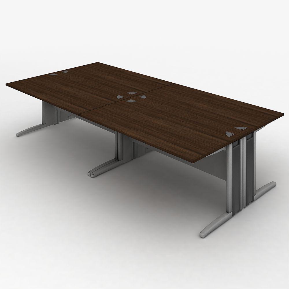 โต๊ะทำงาน รุ่นโมทีฟ โปร 4 ที่นั่ง ขนาด 320 x 160 ซม. - สีแบล็ค วอลนัท