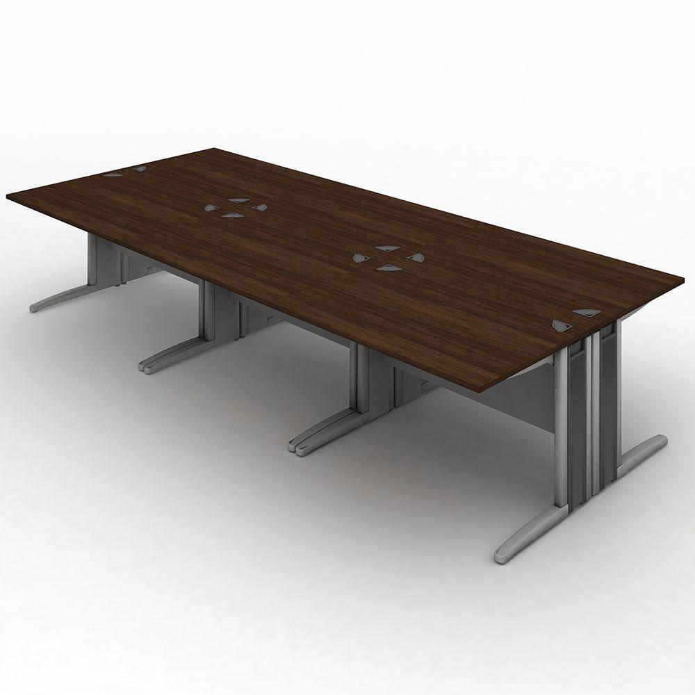 โต๊ะทำงาน รุ่นโมทีฟ โปร 6 ที่นั่ง ขนาด 360 x 160 ซม. - สีแบล็ค วอลนัท