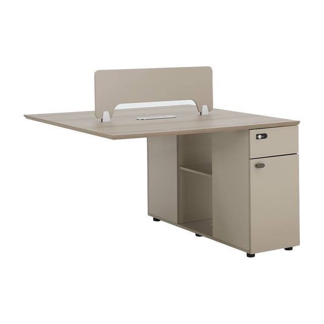 ชุดโต๊ะเสริม รุ่นคีน ขนาด 120 ซม. - สีไวท์ โอ๊ค/น้ำเงิน