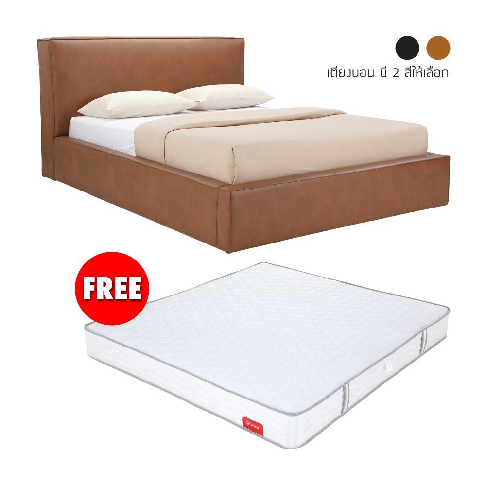 ซื้อเตียงนอน PVC รุ่นโครนอส ขนาด 5 ฟุต แถมฟรี! ที่นอน รุ่นซีนัส ขนาด 5 ฟุต หนา 8 นิ้ว