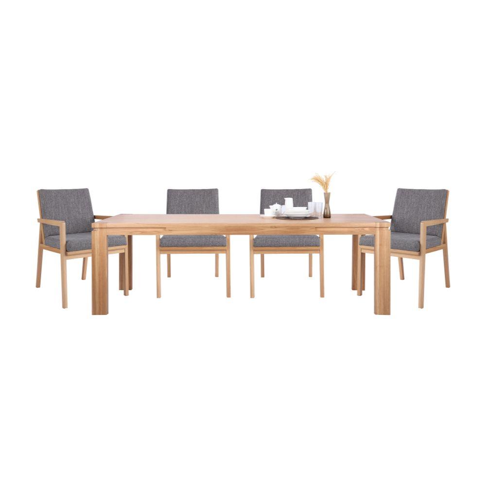 ชุดโต๊ะอาหาร รุ่นมากาลู+ลอนส์เดล - สีแนทเชอรัลโอ๊ค (4 ที่นั่ง) ราคาพิเศษ!