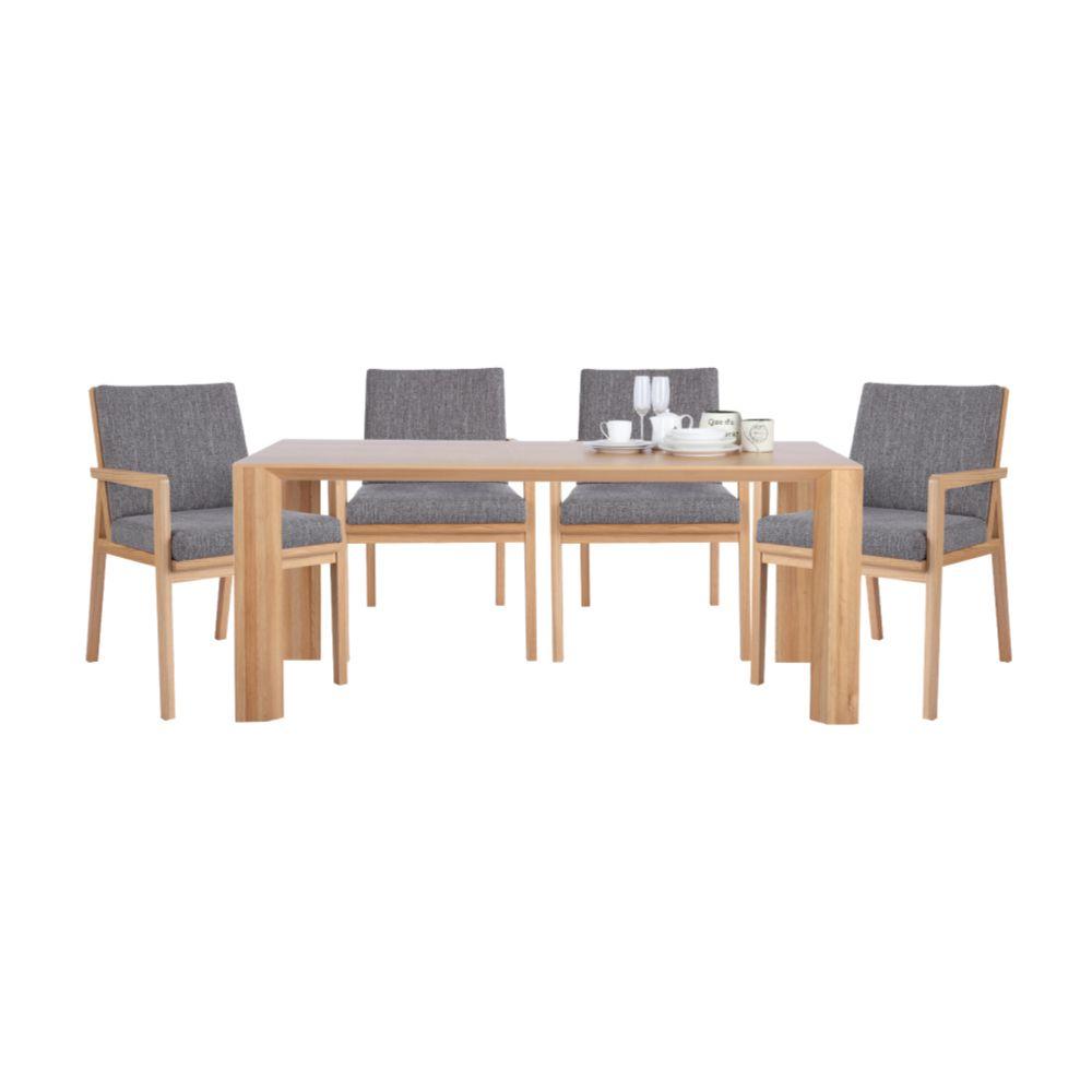 ชุดโต๊ะอาหาร รุ่นโอดิน+ลอนส์เดล  - สีแนทเชอรัลโอ๊ค (4 ที่นั่ง) ราคาพิเศษ!