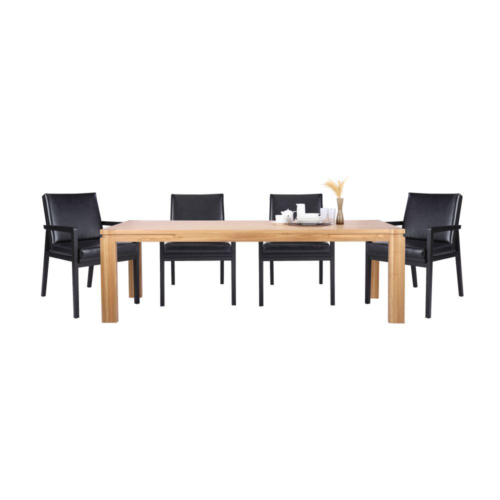 ชุดโต๊ะอาหาร รุ่นมากาลู+ลอนส์เดล - สีดำ (4 ที่นั่ง) ราคาพิเศษ!