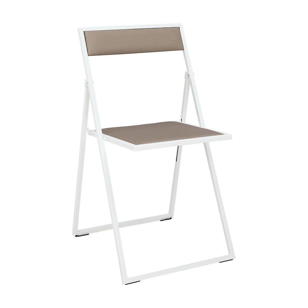 Furinbox เก้าอี้พับ รุ่นฟลิพ - สีน้ำตาล/ขาว