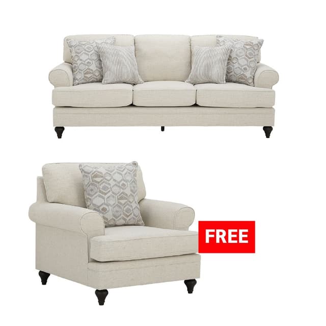 ซื้อโซฟาผ้า 3 ที่นั่ง รุ่นแคสเซิลตัน แถมฟรี! โซฟาผ้า 1 ที่นั่ง รุ่นแคสเซิลตัน