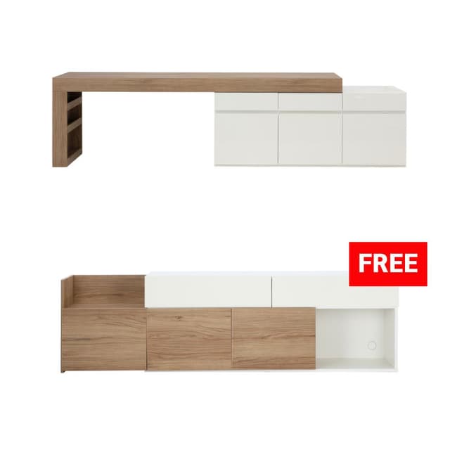 ซื้อตู้ลิ้นชัก รุ่นเอ็กซ์แพน ขนาด 240-360 ซม. แถมฟรี! ตู้วางทีวี รุ่นเอ็กซ์แพน ขนาด 160-270 ซม.