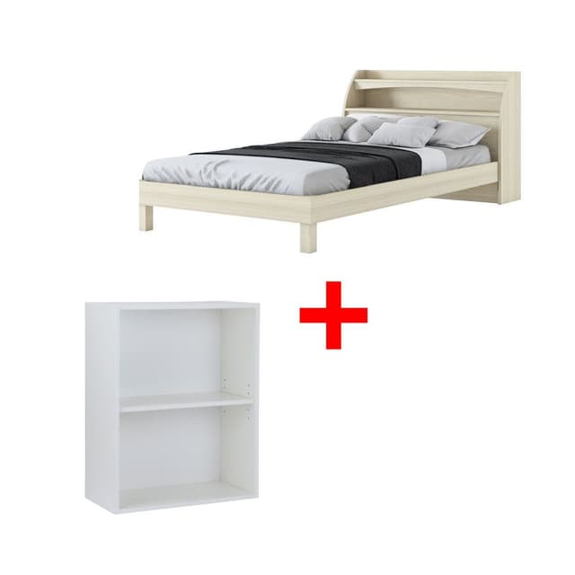 ซื้อเตียงนอน รุ่นคินเดอร์ ขนาด 3.5 ฟุต พร้อมชั้นวางของ 2 ชั้น รุ่นมอร์ ราคาพิเศษ!
