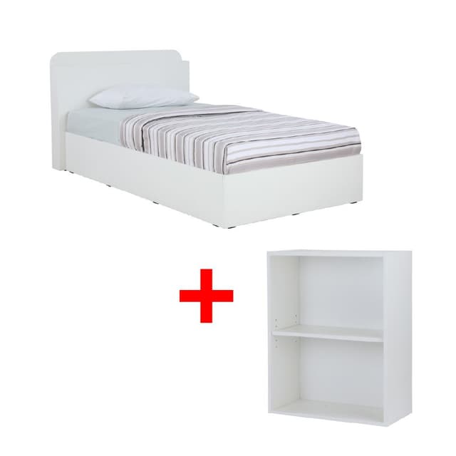 ซื้อเตียงนอน รุ่นเชอริน ขนาด 3.5 ฟุต พร้อมชั้นวางของ 2 ชั้น รุ่นมอร์ ราคาพิเศษ!