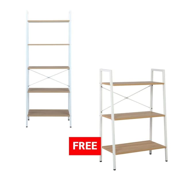 ซื้อชั้นวางของ 5 ชั้น รุ่นอาเธอร์ แถมฟรี! ชั้นวางของ 3 ชั้น รุ่นอาเธอร์