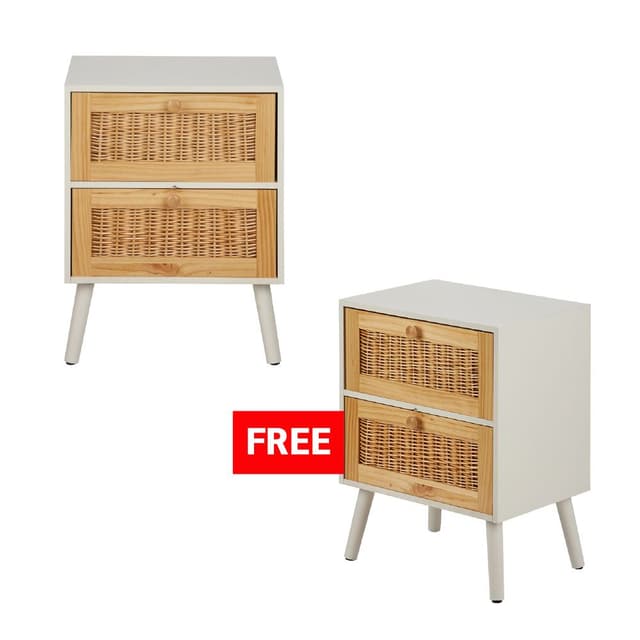 ซื้อ 1 แถม 1 ตู้ 2 ลิ้นชัก รุ่นแคททาลิน